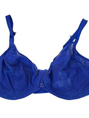 Chantelle C22310 Allure Womens 36DDD Blue Lace Full Coverage Underwire Bra